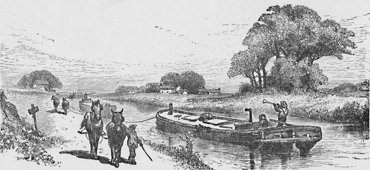 قارب الحبوب على قناة إيري ، 1883 بواسطة غير معروف