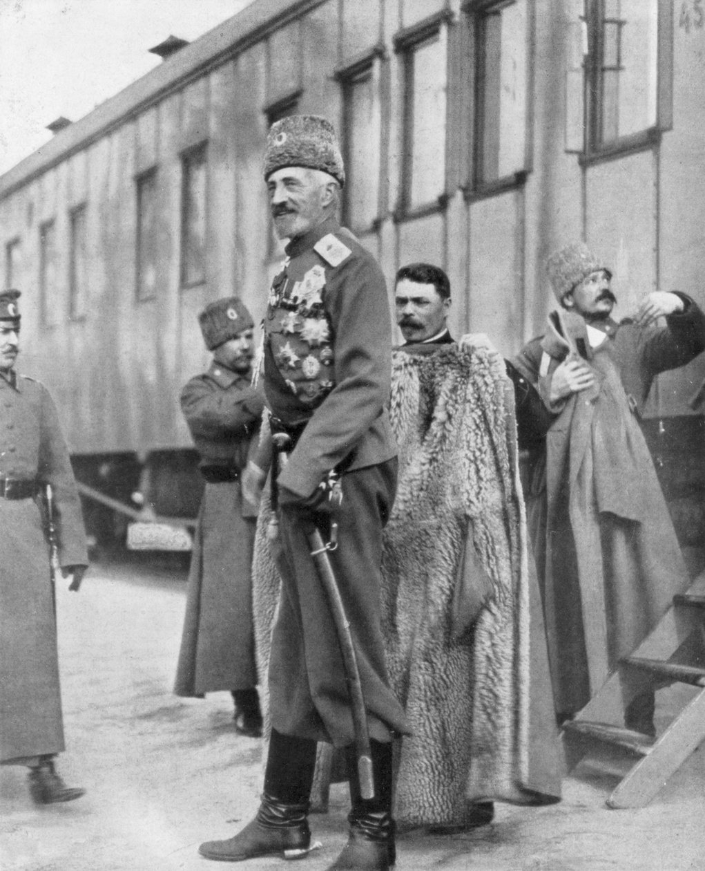 Grand Duke Nikolai Nikolaevich ، الجنرال الروسي في الحرب العالمية الأولى ، 16-17 مارس 1917 بواسطة غير معروف