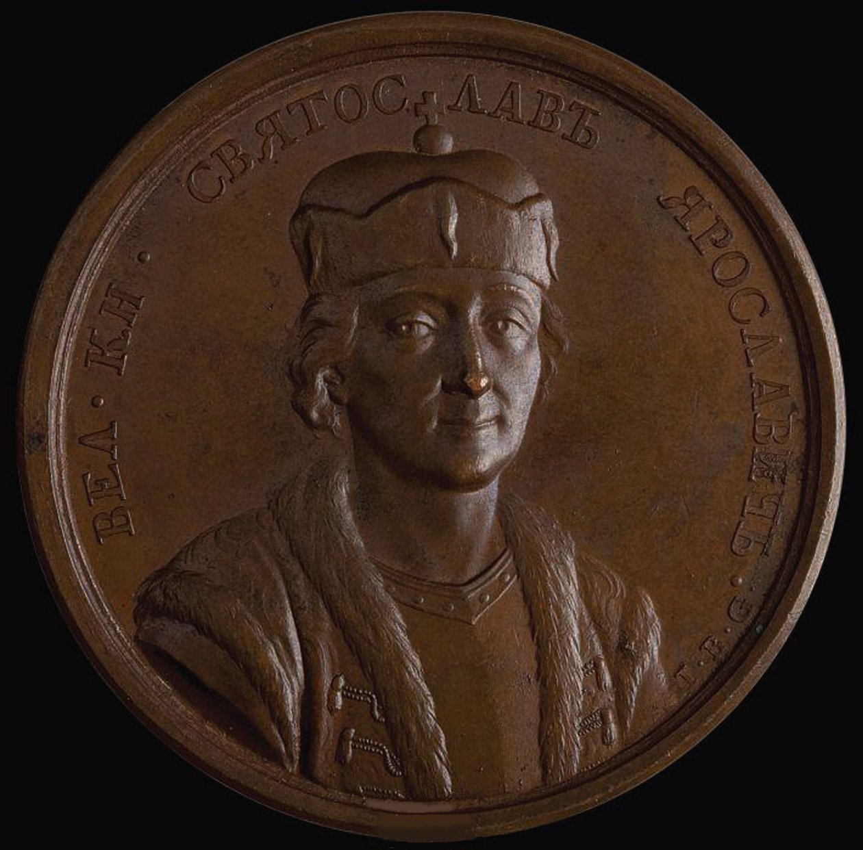 الأمير الكبير سفياتوسلاف الثاني من كييف من سلسلة الميدالية التاريخية ، 1770s بواسطة غير معروف