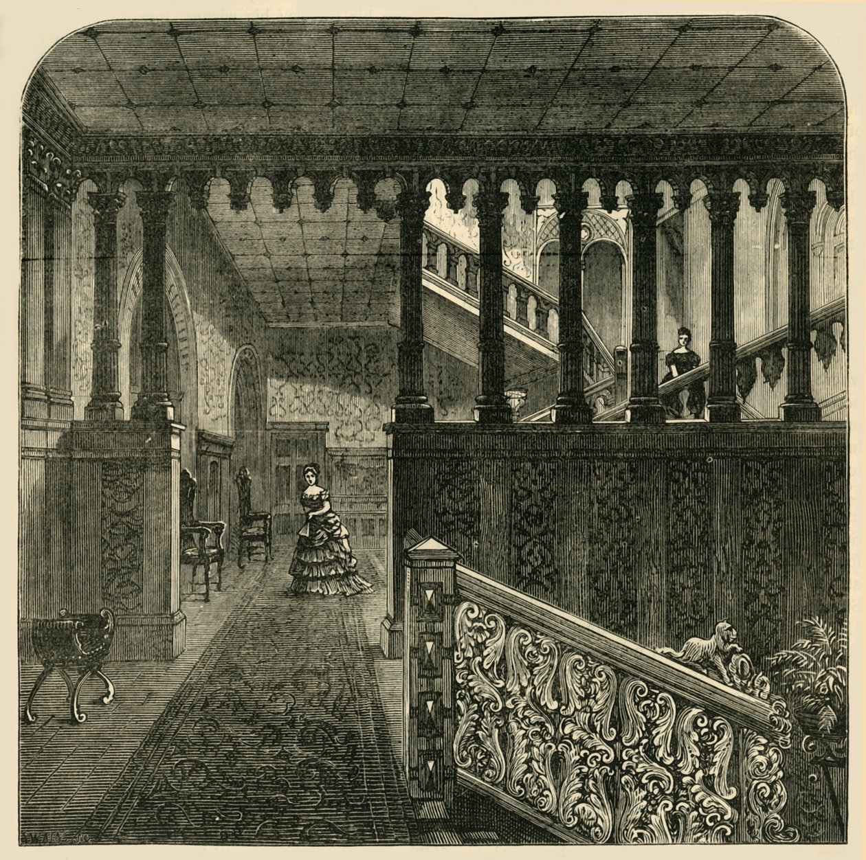 درج كبير ، منزل هولاند ، c1876. بواسطة غير معروف