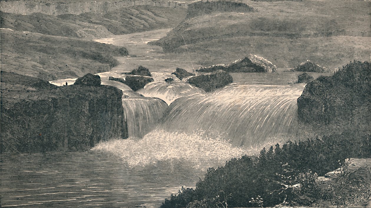 الشلالات الكبرى لنهر يلوستون ، 1873 ، 1883 بواسطة غير معروف
