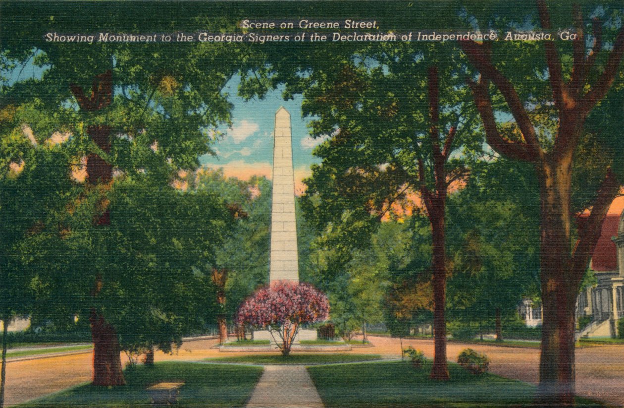 Green Sreet ، باتجاه الشرق من شارع سنتر ، أوغستا ، جورجيا ، أمريكا ، c1910 بواسطة غير معروف