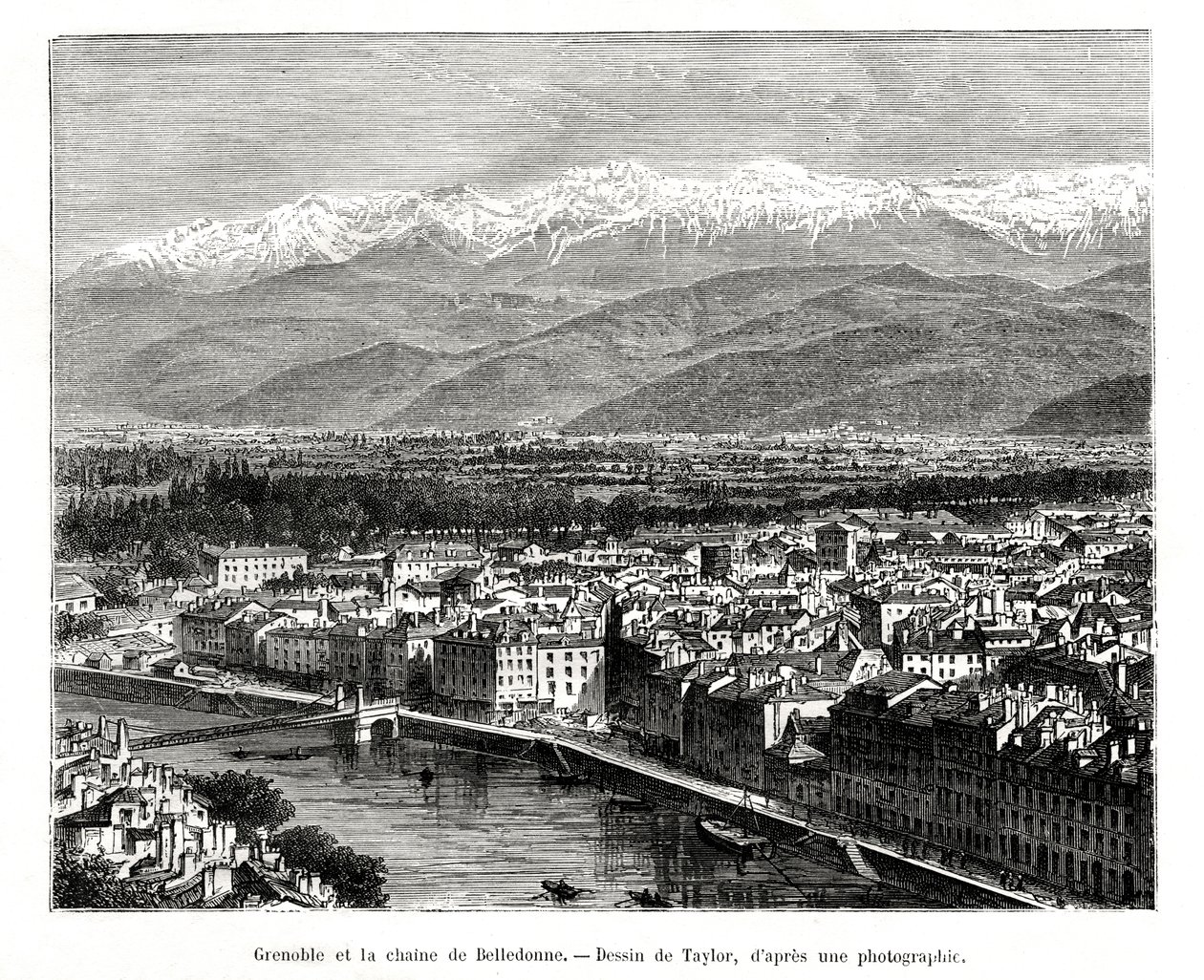 غرونوبل من سلسلة Belledonne ، فرنسا ، 1886 بواسطة غير معروف