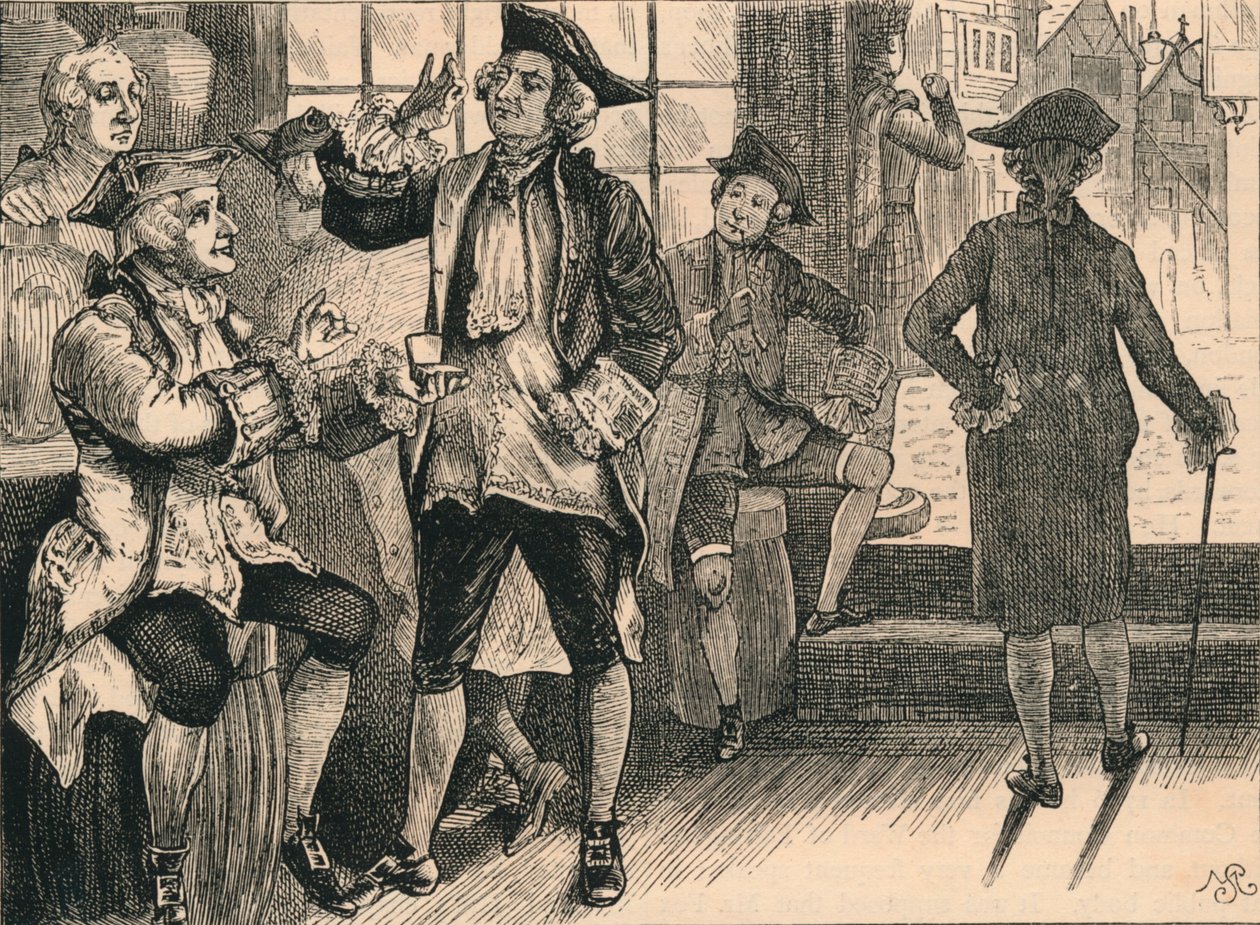 مجموعة في Hardhams Tobacco Shop ، c1880. بواسطة غير معروف