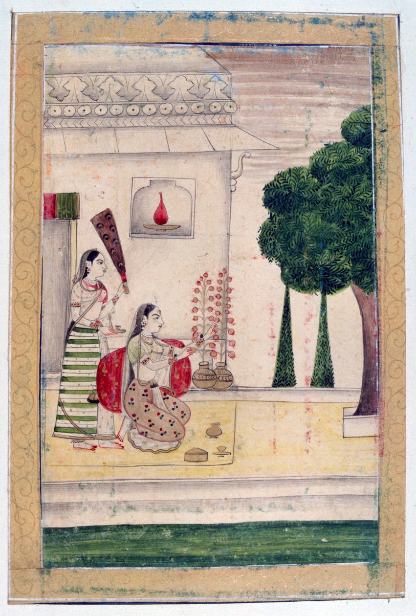 Gunakali Ragini ، ألبوم Ragamala ، مدرسة راجستان ، القرن التاسع عشر بواسطة غير معروف