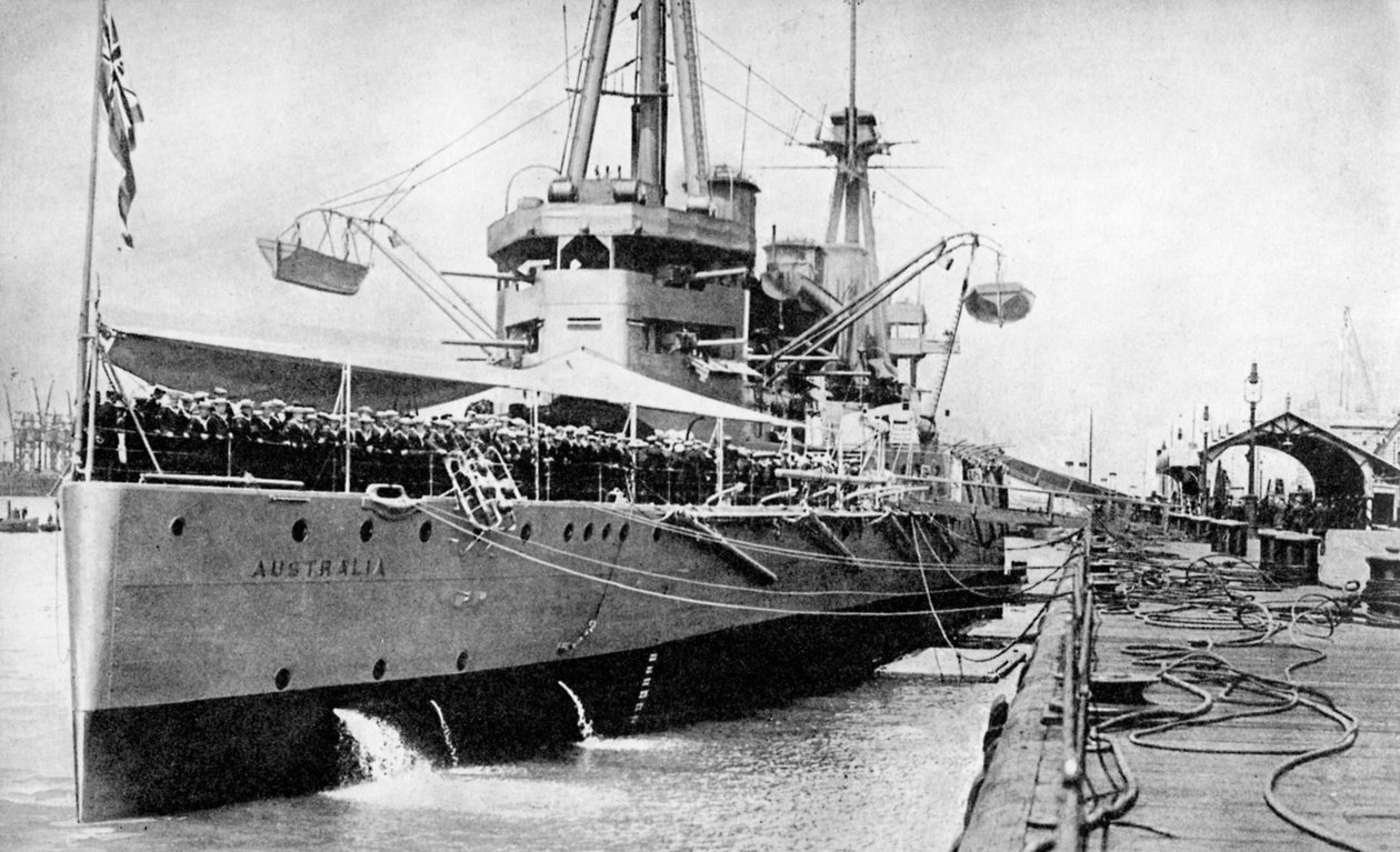 HMAS Australia ، سفينة قتال من الدرجة التي لا تعرف الكلل ، يونيو 1913 1936 بواسطة غير معروف
