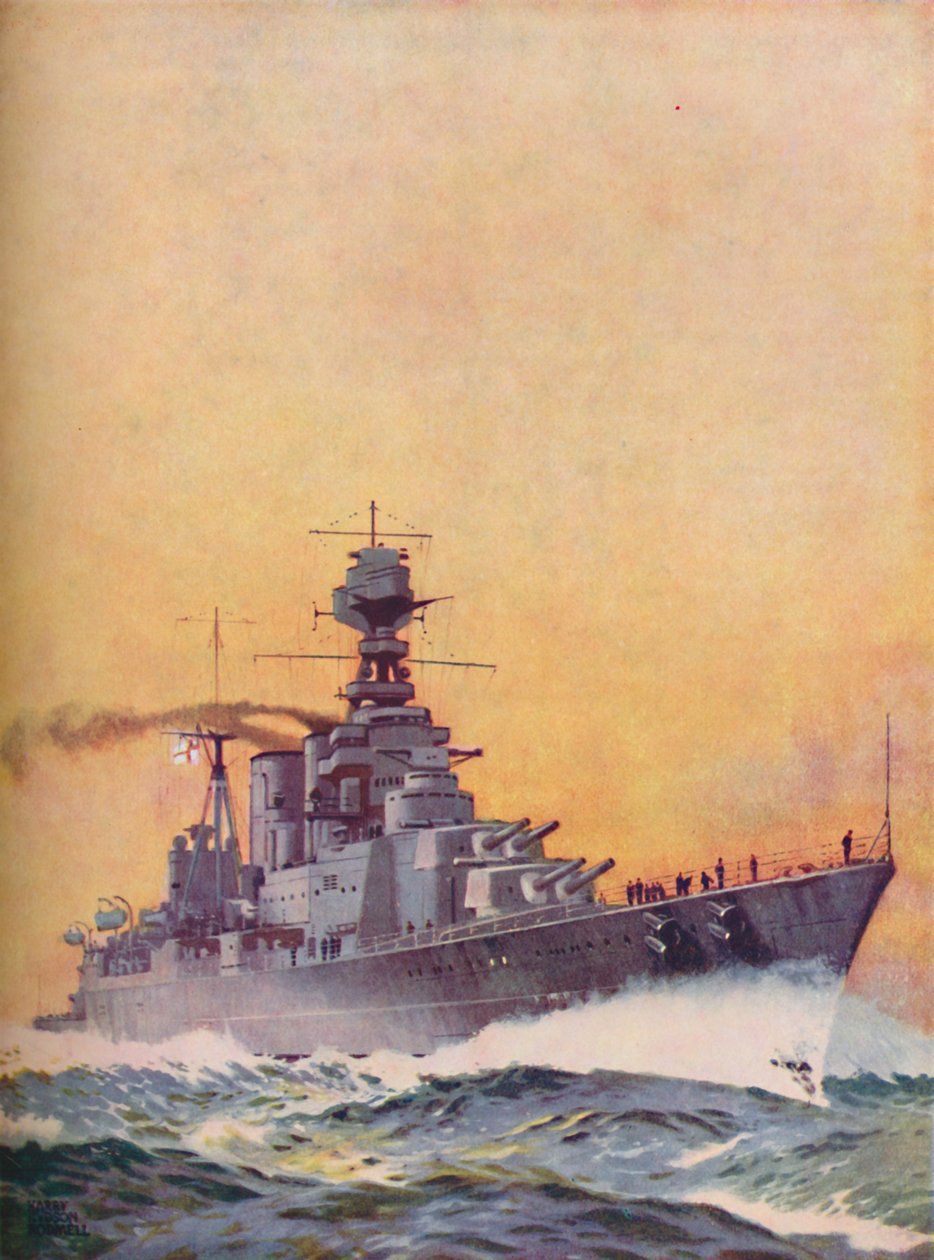تم وضع HMS Hood في عام 1916 واكتمل في 1920 ، 1937 بواسطة غير معروف