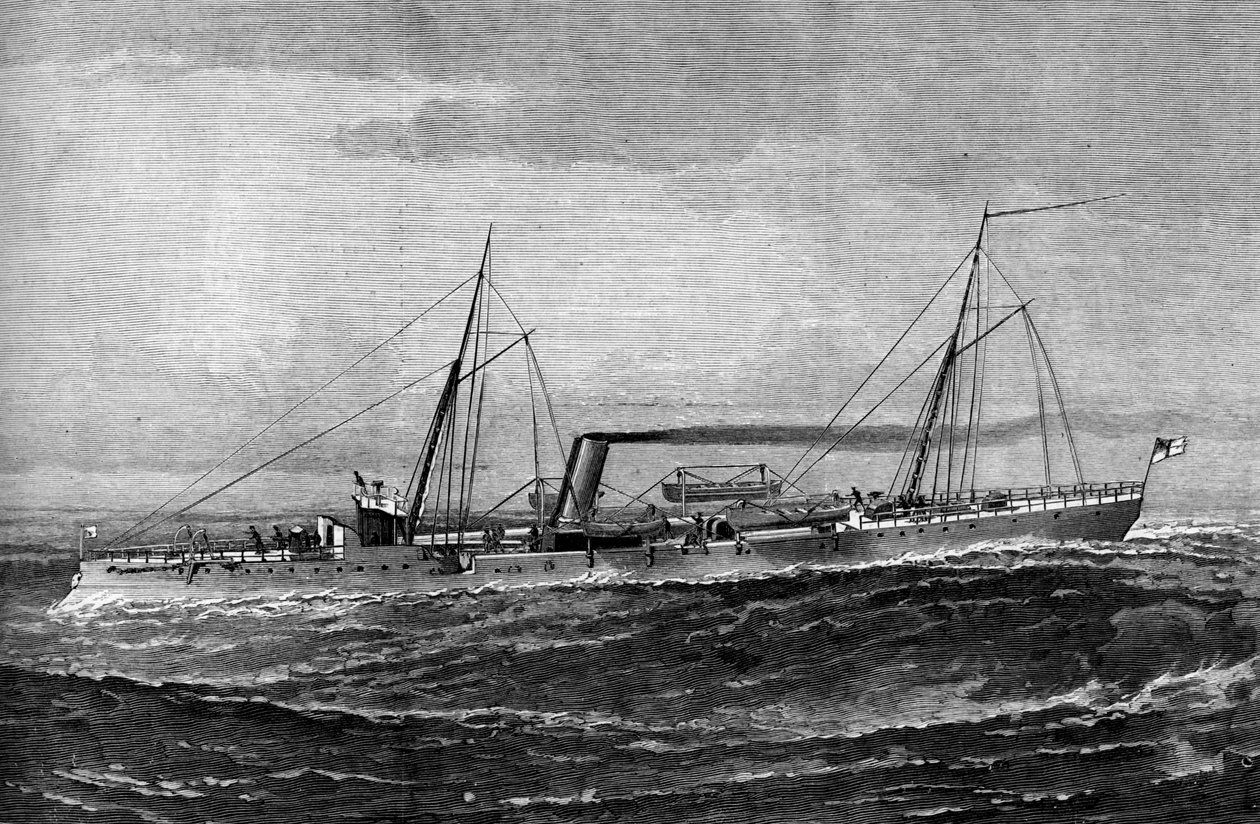 جلالة Torpedo Gun Boat Rattlesnake ، 1887 بواسطة غير معروف