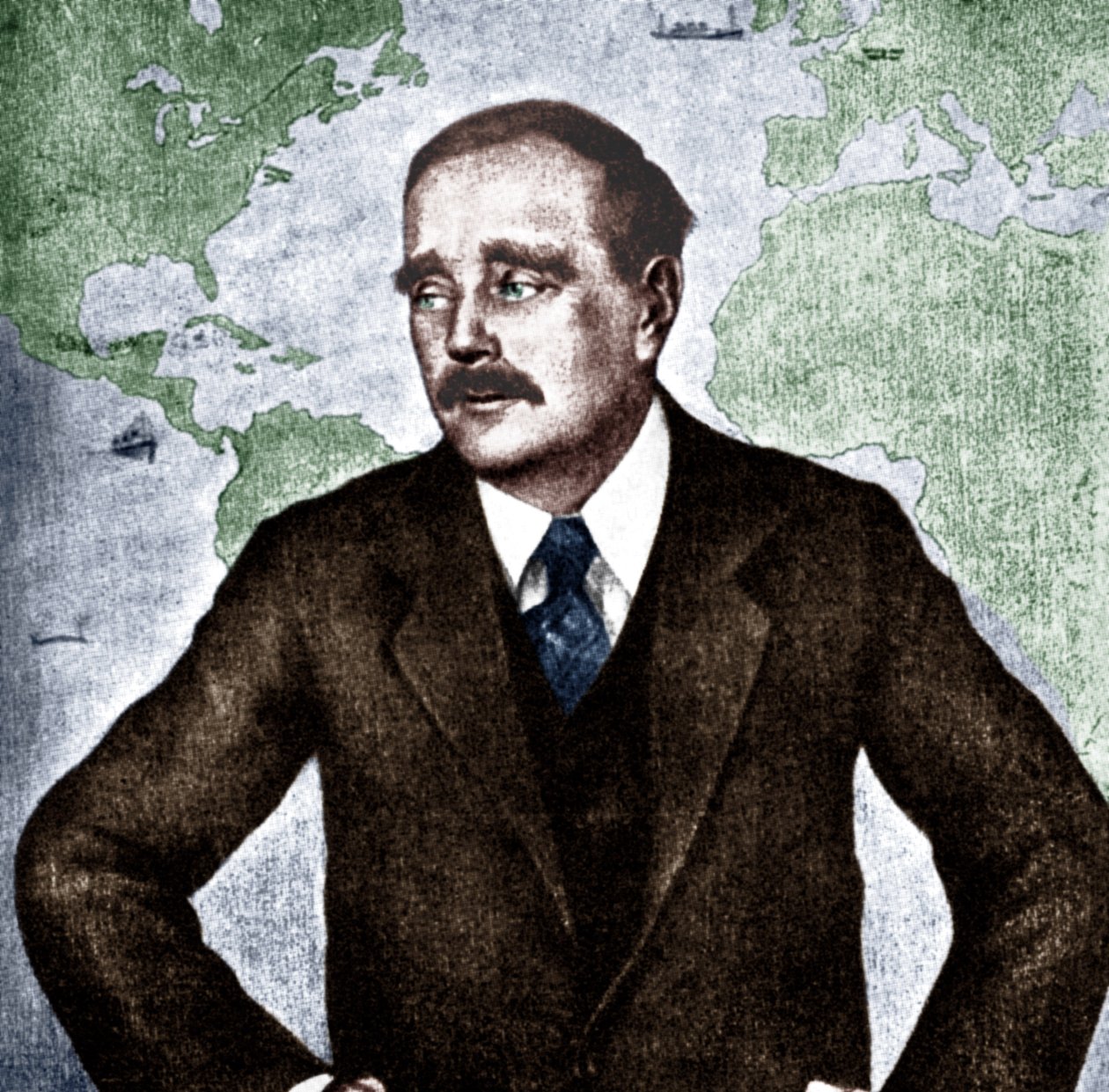 إتش جي ويلز - صورة الروائي والصحفي وعالم الاجتماع والمؤرخ الإنجليزي ، ج. 1933. 21 سبتمبر 1866 - 13 أغسطس 1946. حرب العوالم. بواسطة غير معروف