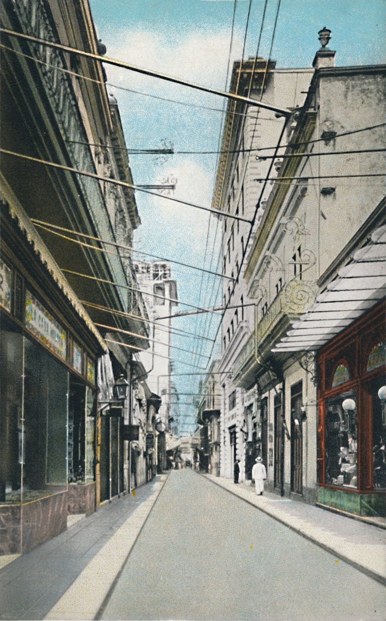 هافانا: Calle Obispo O Pimargall. أسقف أو شارع بيمارجال ، c1910. بواسطة غير معروف