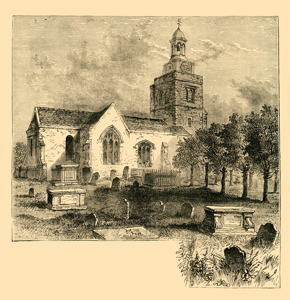 كنيسة هامرسميث أبرشية ، في عام 1820 ، c1878. بواسطة غير معروف
