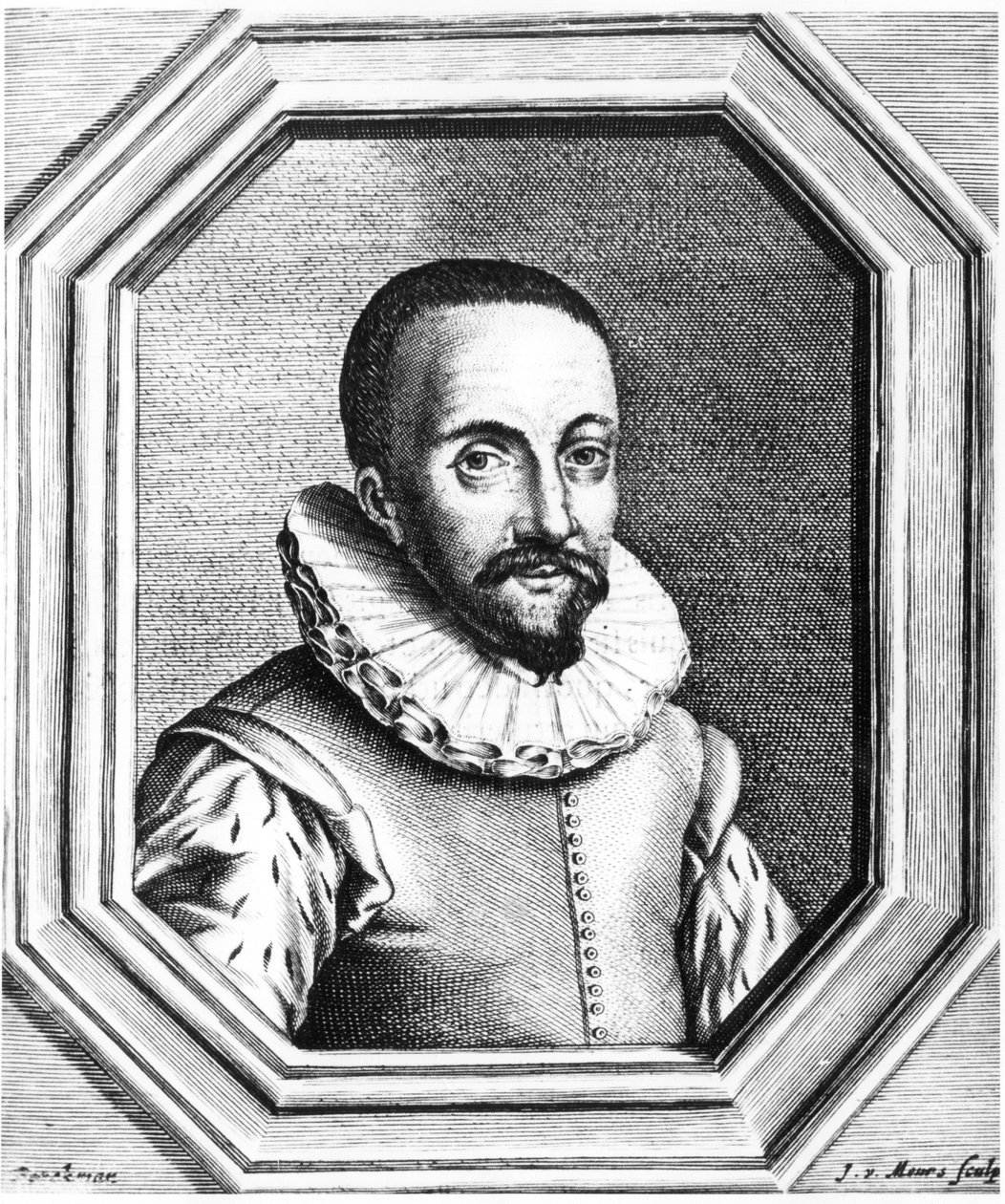 هانز ليبرشي ، أخصائي العيون الهولندي الفضل في اكتشاف التلسكوب ، 1655 بواسطة غير معروف