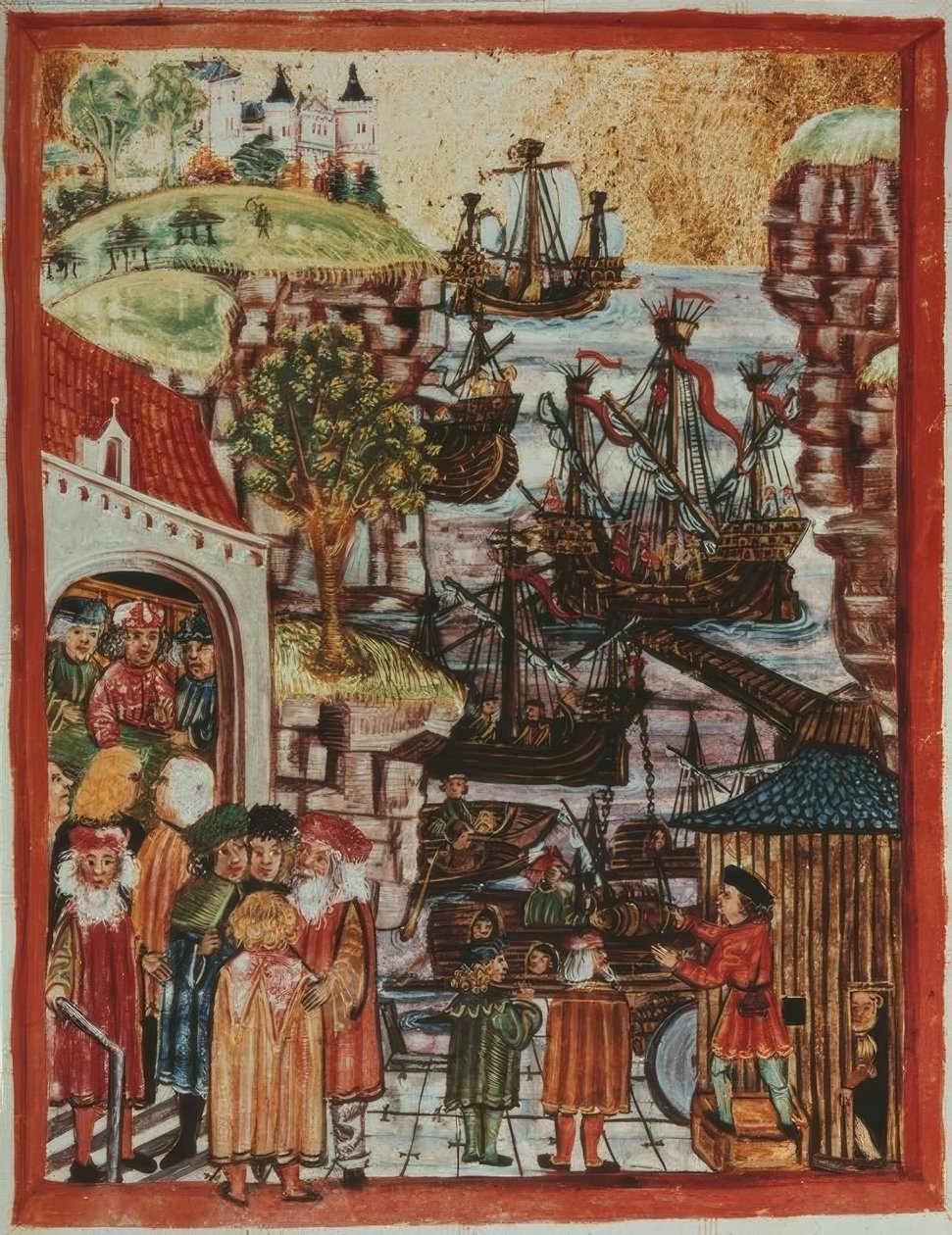 السفن الهانزية 1497 - إضاءة. بواسطة غير معروف