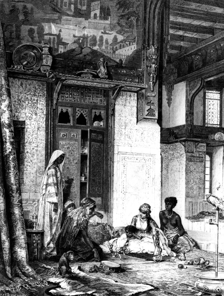 حريم في قصر الخليفة 1880 بواسطة غير معروف