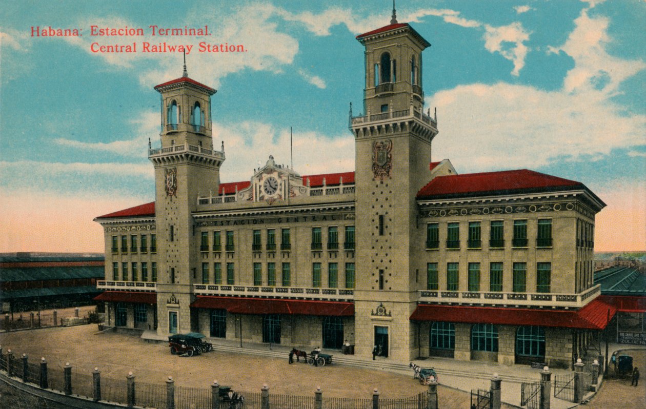 محطة سكة حديد هافانا المركزية ، كوبا ، c1912 بواسطة غير معروف