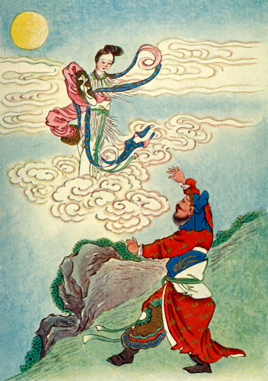 "Heng O Flies to the Moon" ، 1922. بواسطة غير معروف