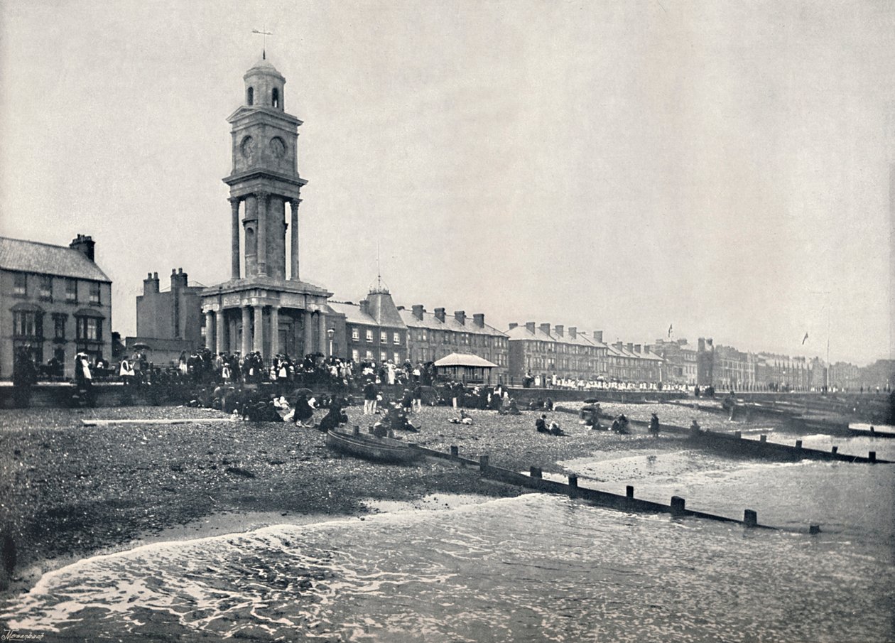 هيرن باي - الجبهة ، تظهر برج الساعة ، 1895 بواسطة غير معروف
