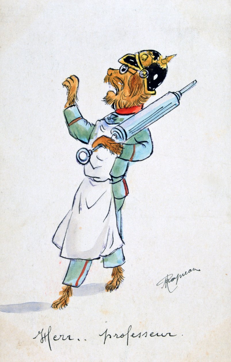 أستاذ كرسي ، بطاقة بريدية فرنسية عتيقة ، c1900 بواسطة غير معروف