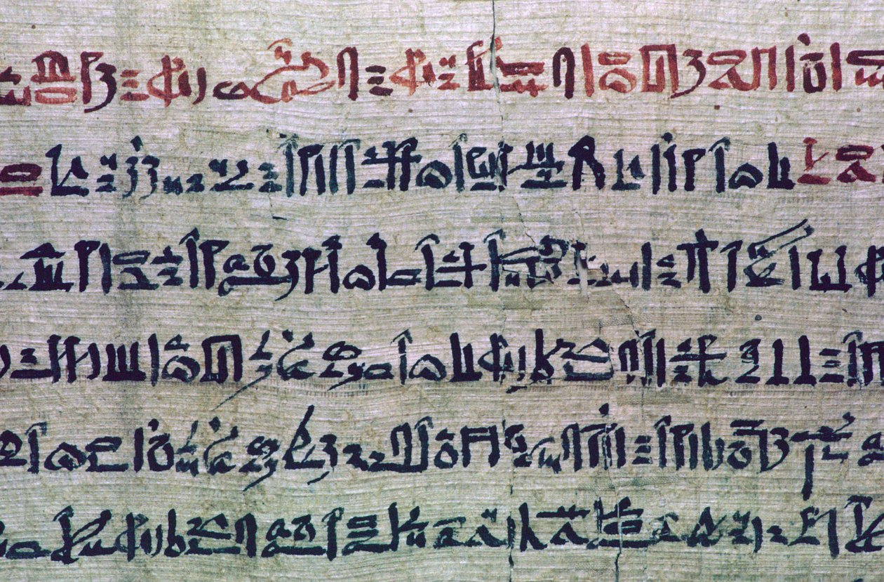 نص هيراطيقي مصري من كتاب الموتى بواسطة غير معروف