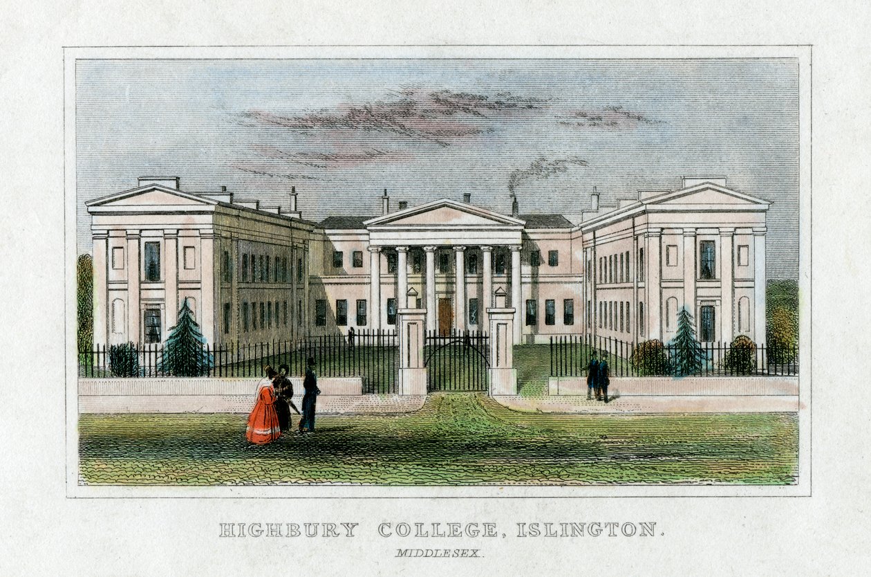 كلية هايبوري ، Islington ، لندن ، منتصف القرن التاسع عشر بواسطة غير معروف