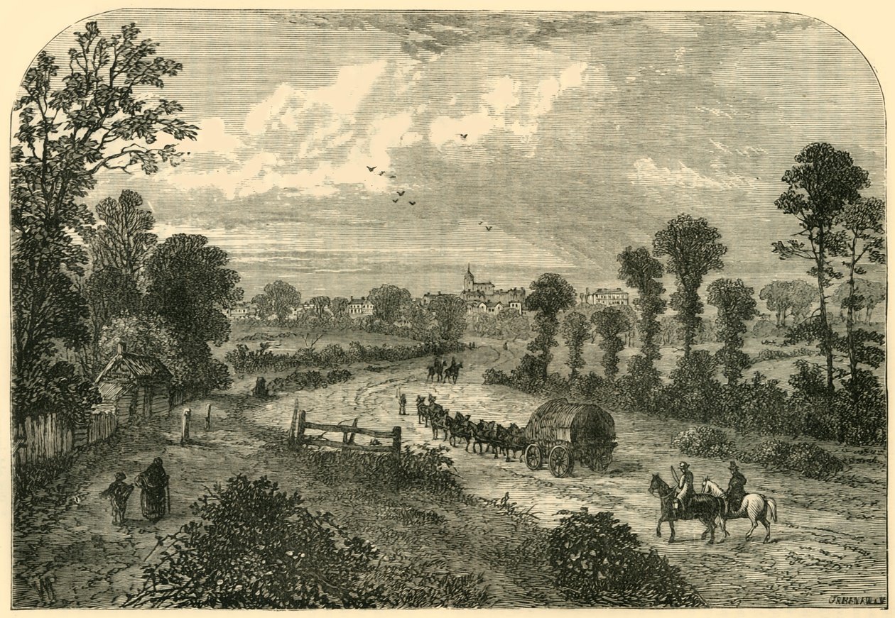 Highgate ، من Upper Holloway ، c1876. بواسطة غير معروف