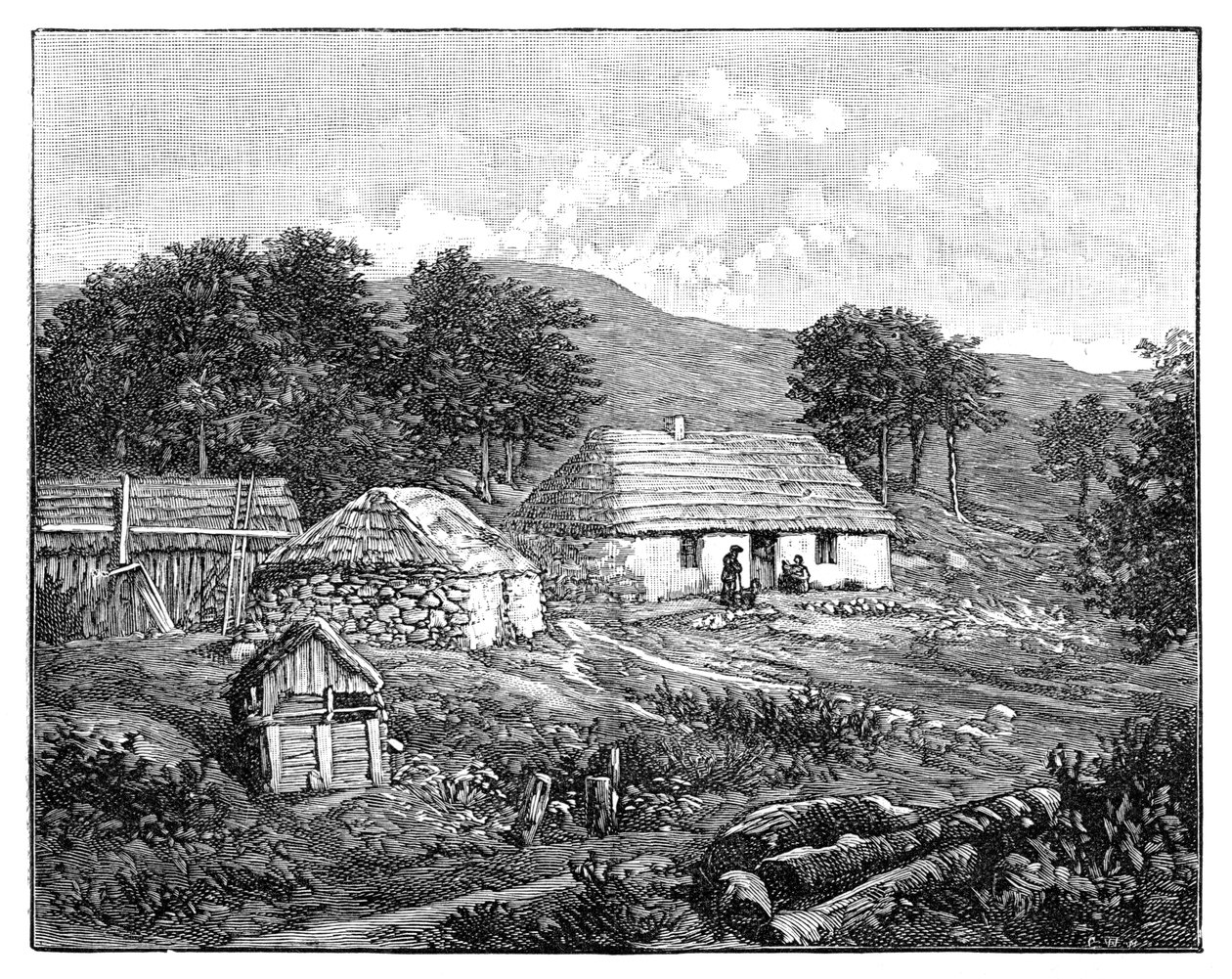 أكواخ المرتفعات في Lochaber ، اسكتلندا ، 1900 بواسطة غير معروف