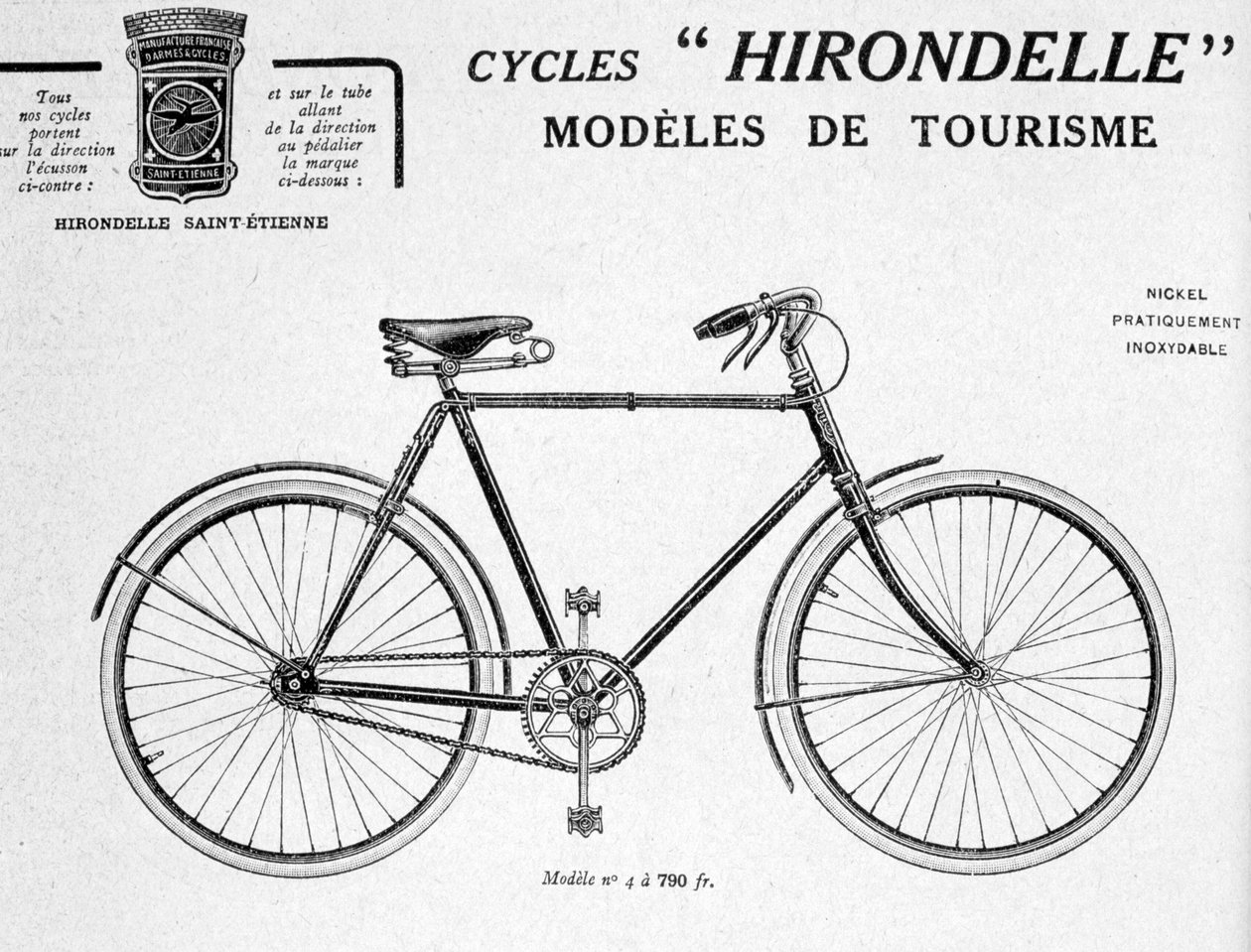 Hirondelle Saint Etienne Bicycle Tourism Advertising ، القرن العشرون بواسطة غير معروف