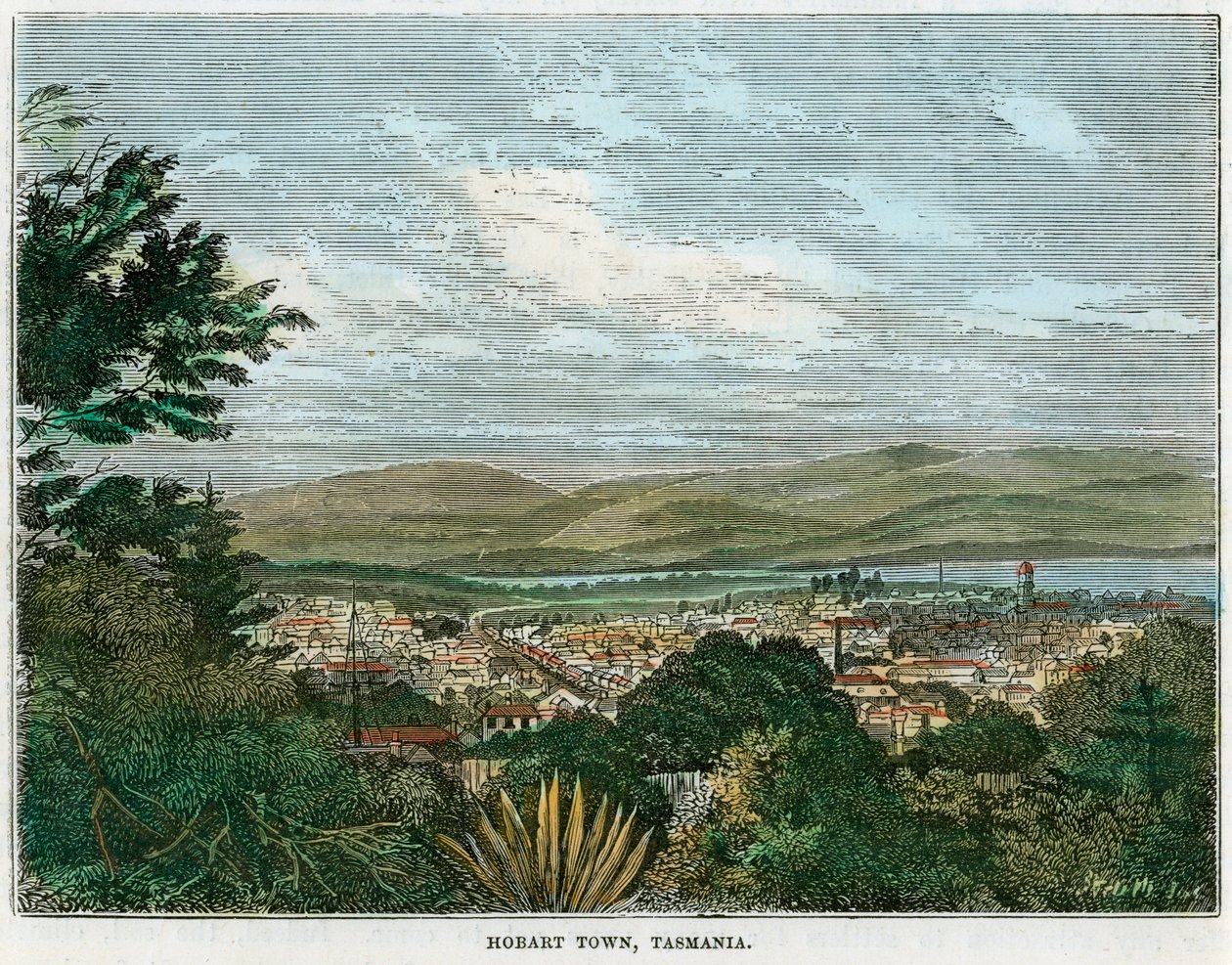 مدينة هوبارت ، تسمانيا ، أستراليا ، c1880 بواسطة غير معروف