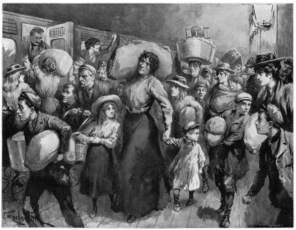 جامعو الهيب يغادرون جسر لندن عند منتصف الليل ، 1900 بواسطة غير معروف