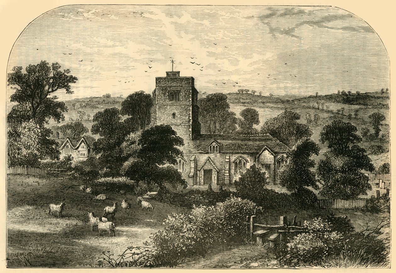كنيسة هورنسي في عام 1750 ، c1876. بواسطة غير معروف