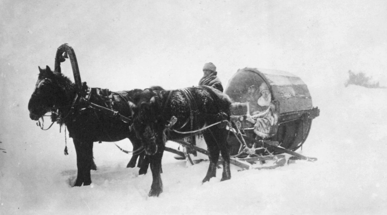 زلاجة تجرها الخيول ، سيبيريا ، روسيا ، 1890 بواسطة غير معروف