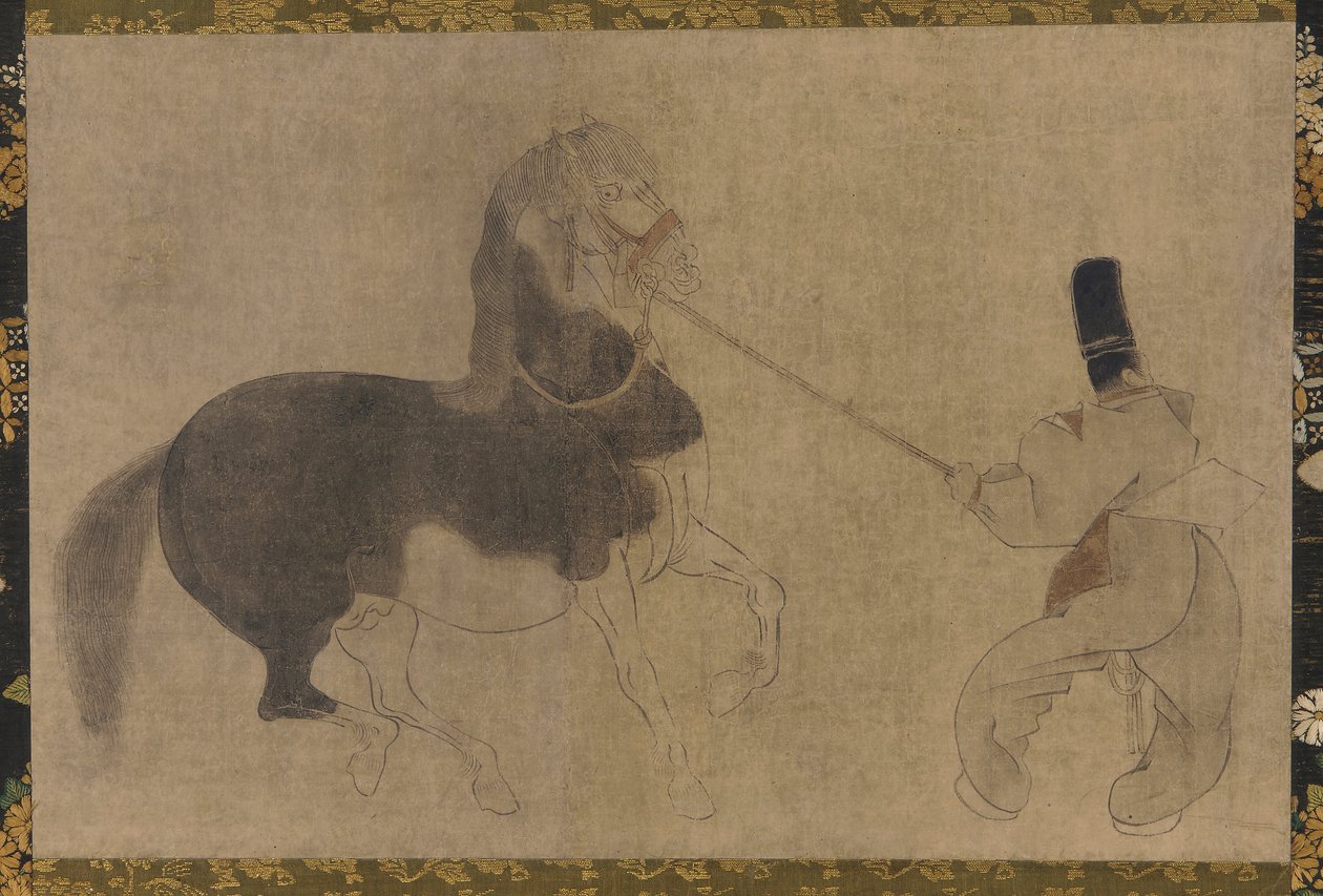 الحصان والمرافق ، فترة موموياما ، 1568-1615. بواسطة غير معروف
