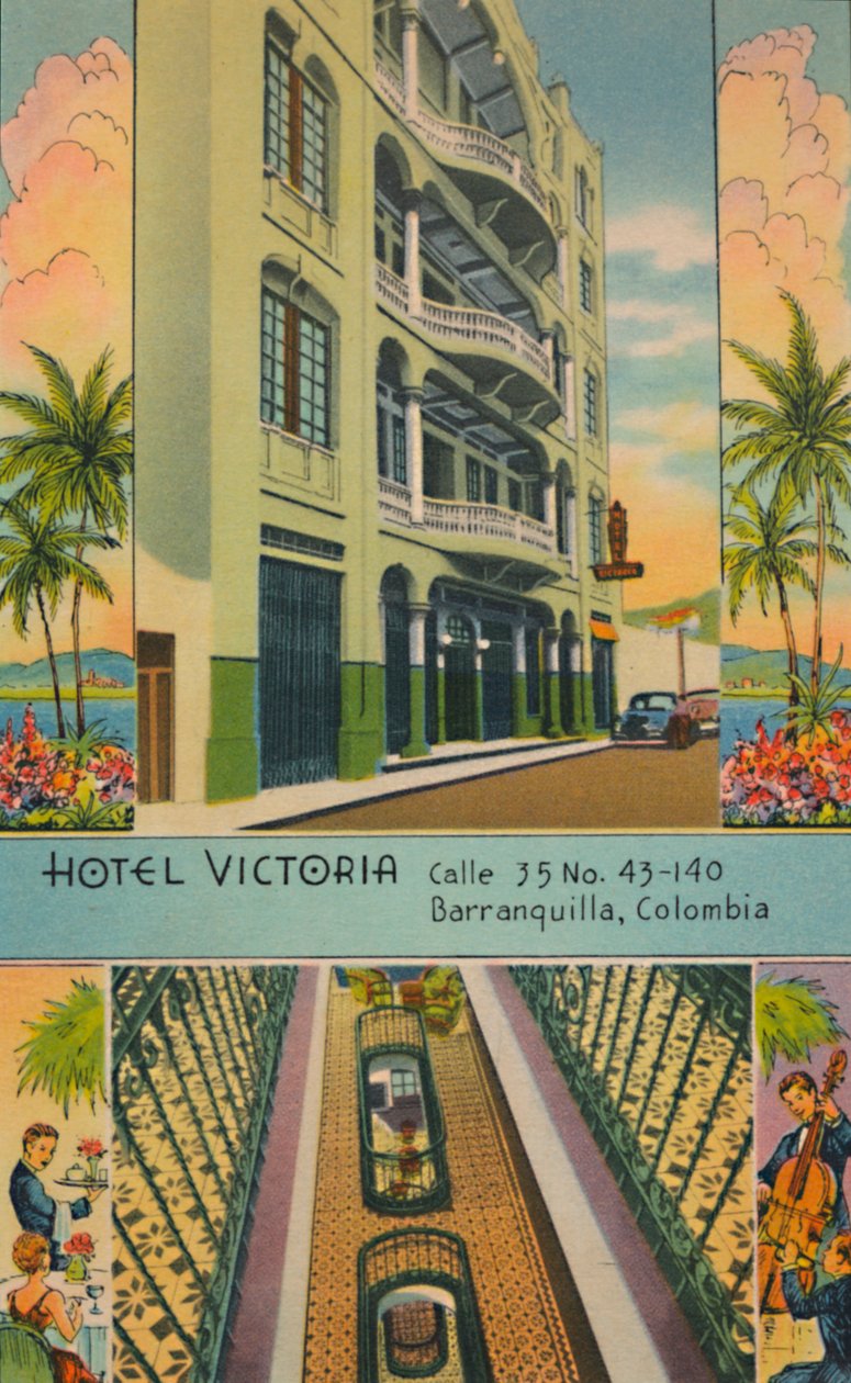 فندق فيكتوريا: Calle 35 No.43-140، Barranquilla، Colombia، c1940s بواسطة غير معروف