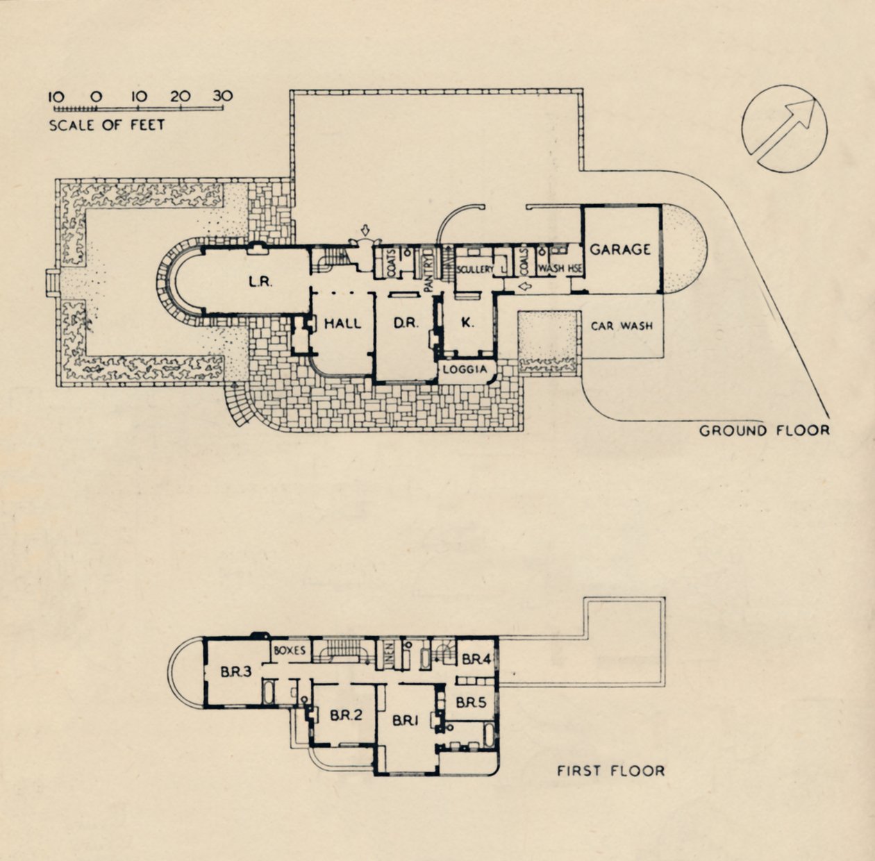 منزل في Burn Bridge بواسطة الراحل John Procter ، FRIBA ، 1942 بواسطة غير معروف