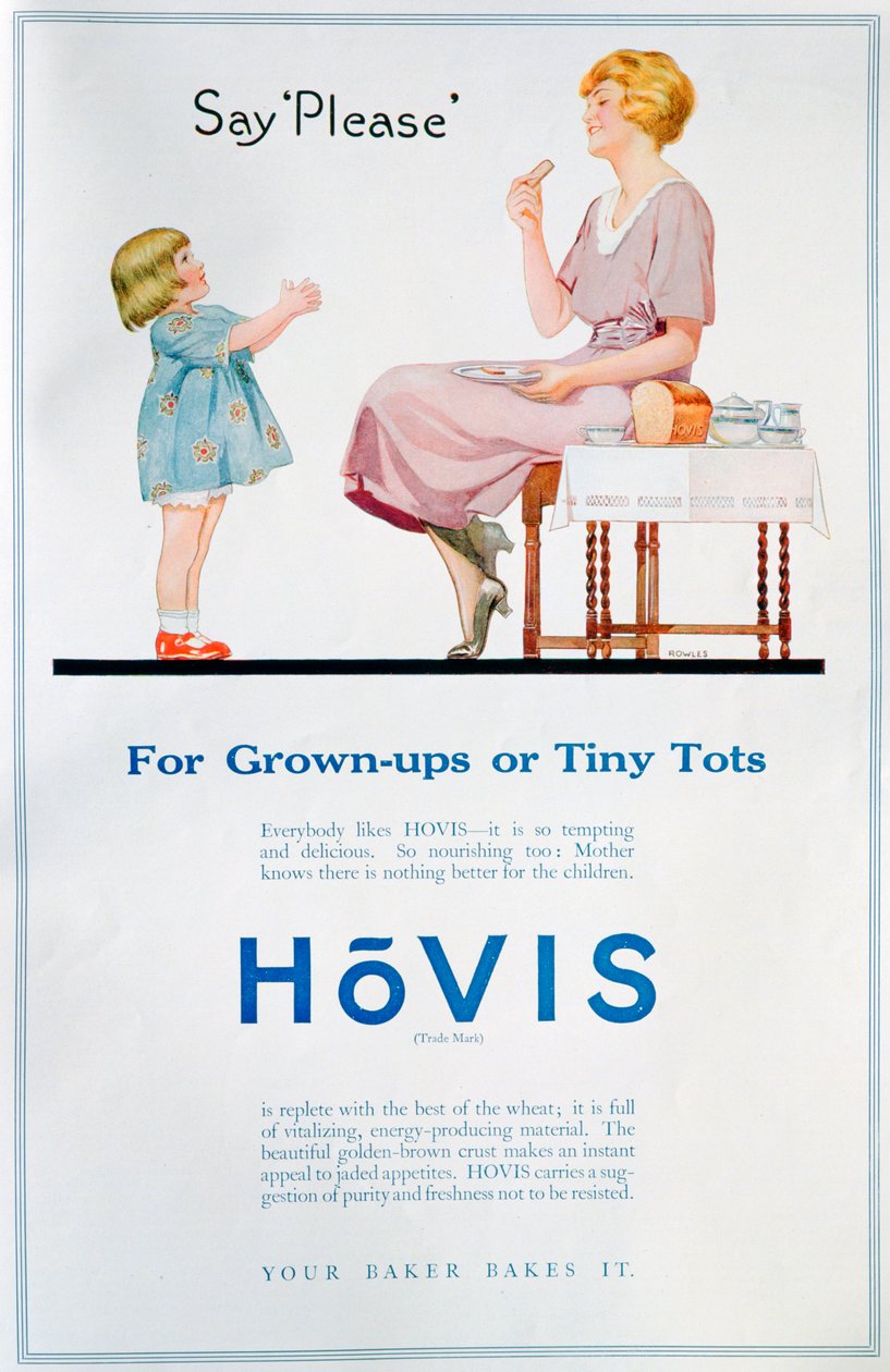 إعلان الخبز Hovis ، 1921 بواسطة غير معروف