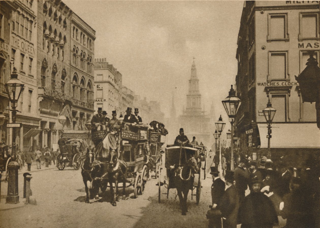 كيف تغيرت لندن منذ أن كان يرتدي القبعات العالية من قبل الركاب الخارجيين ، c1900 ، c1935. بواسطة غير معروف