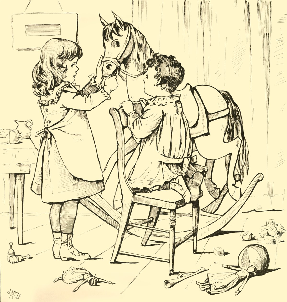 كيف أكل الحصان الهزاز الكعكة ، 1881. بواسطة غير معروف