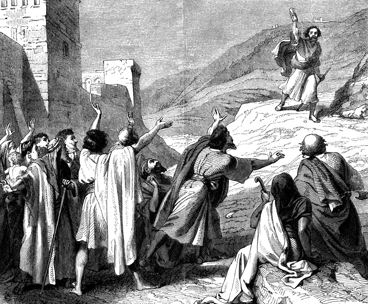 كم هي جميلة على الجبال قدميه لمن يأتي بشرى ، c1860. بواسطة غير معروف