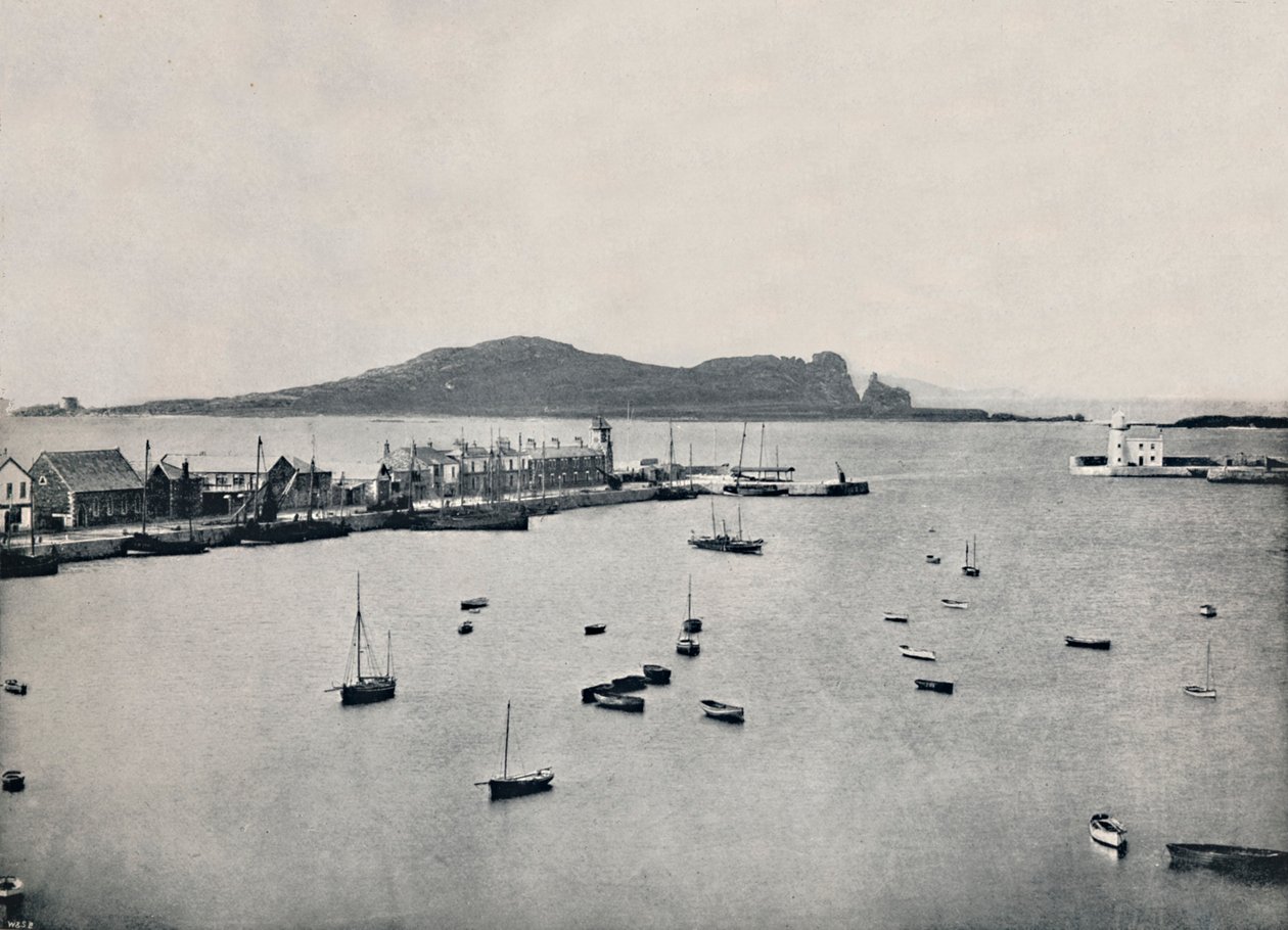 Howth - منظر عام للمرفأ وعين أيرلندا ، 1895 بواسطة غير معروف