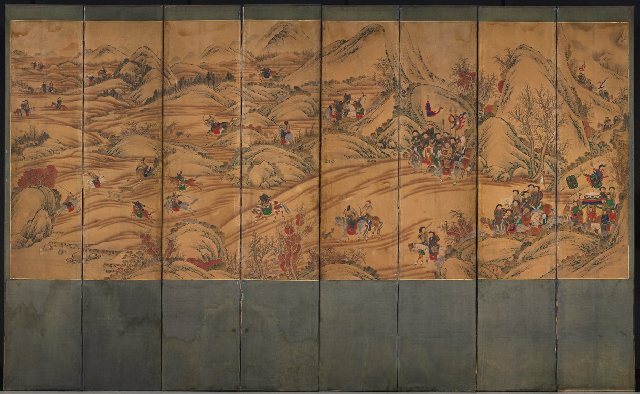 مشهد الصيد ، 1800s. بواسطة غير معروف