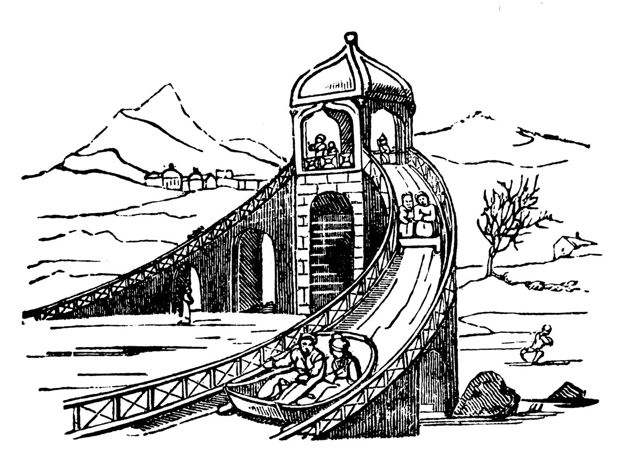 جبل الجليد ، زلاجة اصطناعية ، روسيا ، 1836 بواسطة غير معروف