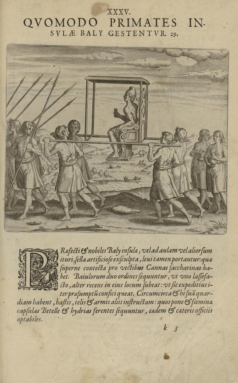 رسم توضيحي مأخوذ من كتاب India Orientalis لمؤلف غير معروف ونشره Excudebat Matthaeus Beckerus بواسطة غير معروف