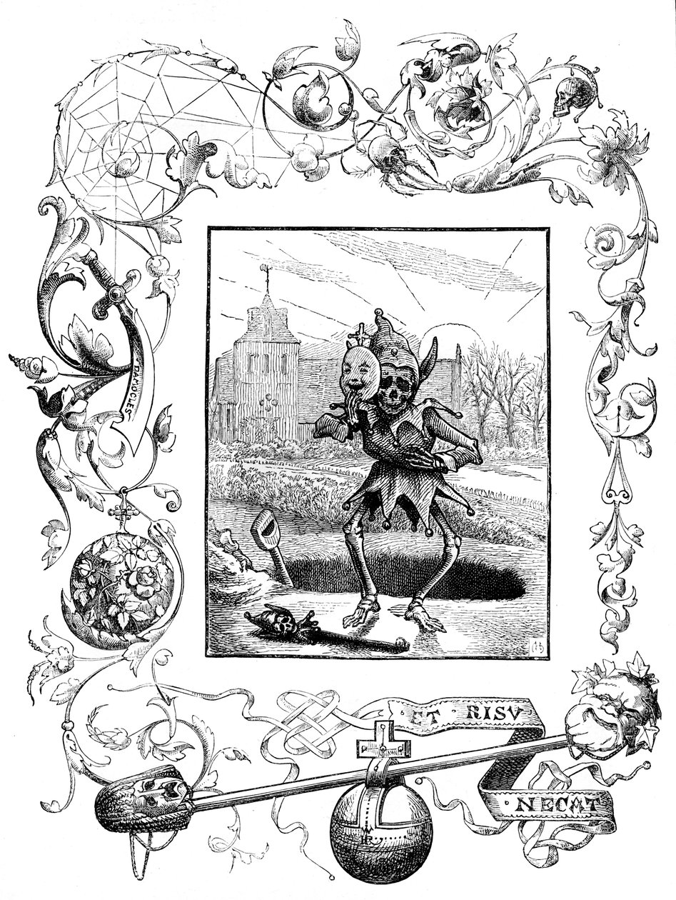رسم توضيحي من شعارات فرانسيس كوارليس ، 1895 بواسطة غير معروف
