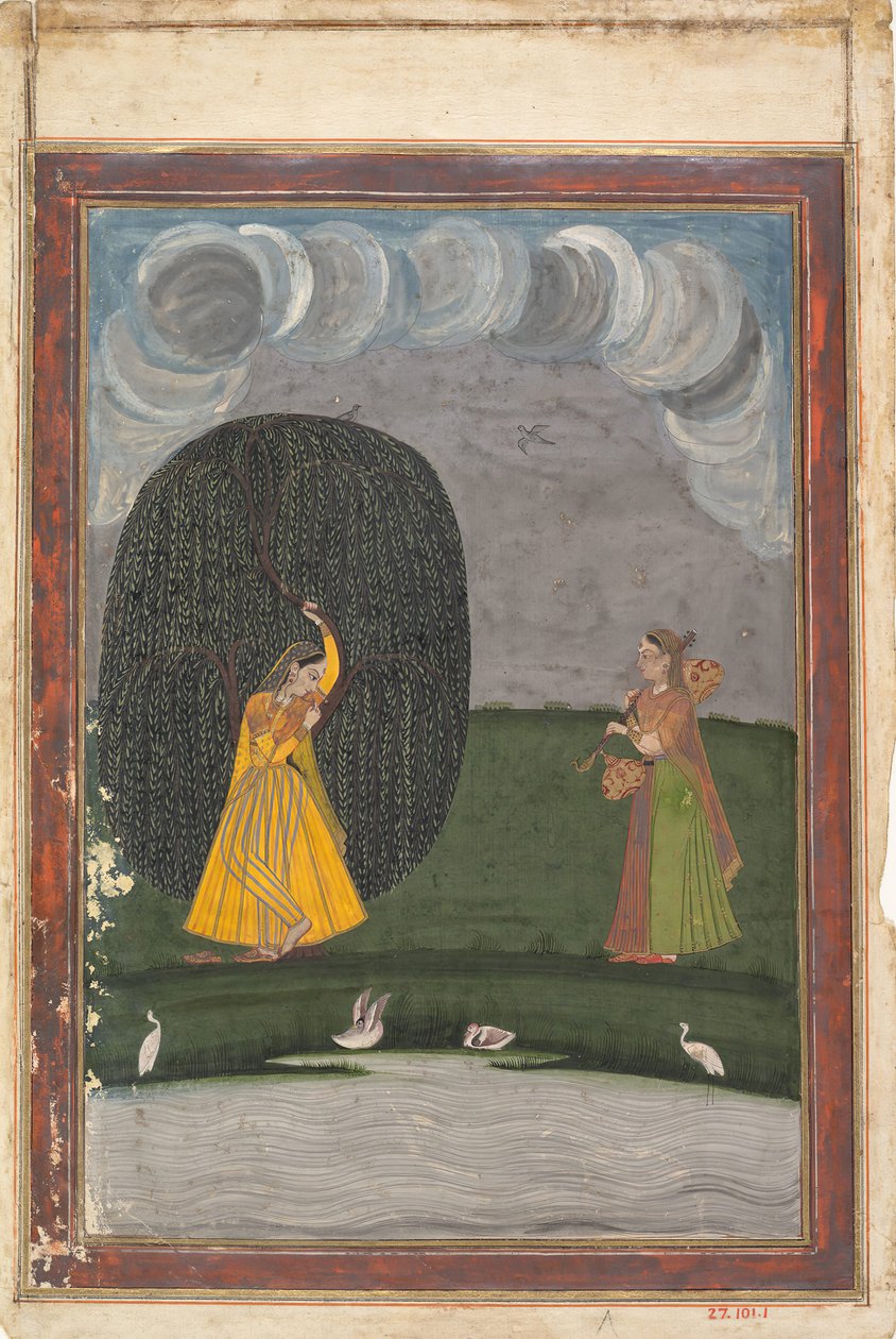 رسم توضيحي من سلسلة Ragamala Series Garland of Musical Modes ، أواخر القرن الثامن عشر. بواسطة غير معروف