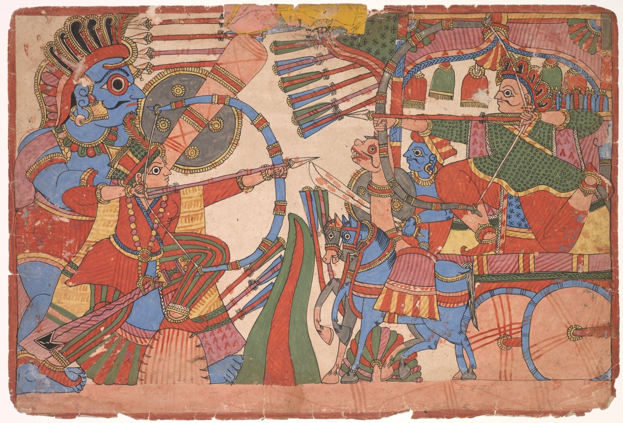 رسم توضيحي لـ Mahabharata بواسطة غير معروف غير معروف