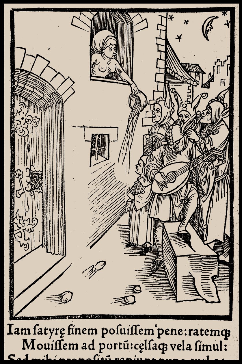 رسم توضيحي لكتاب سفينة الحمقى بقلم سيباستيان برانت ، 1497. بواسطة غير معروف