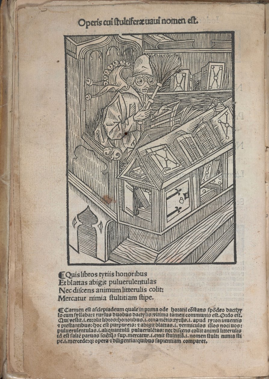 رسم توضيحي لكتاب سفينة الحمقى بقلم سيباستيان برانت 1513. بواسطة غير معروف