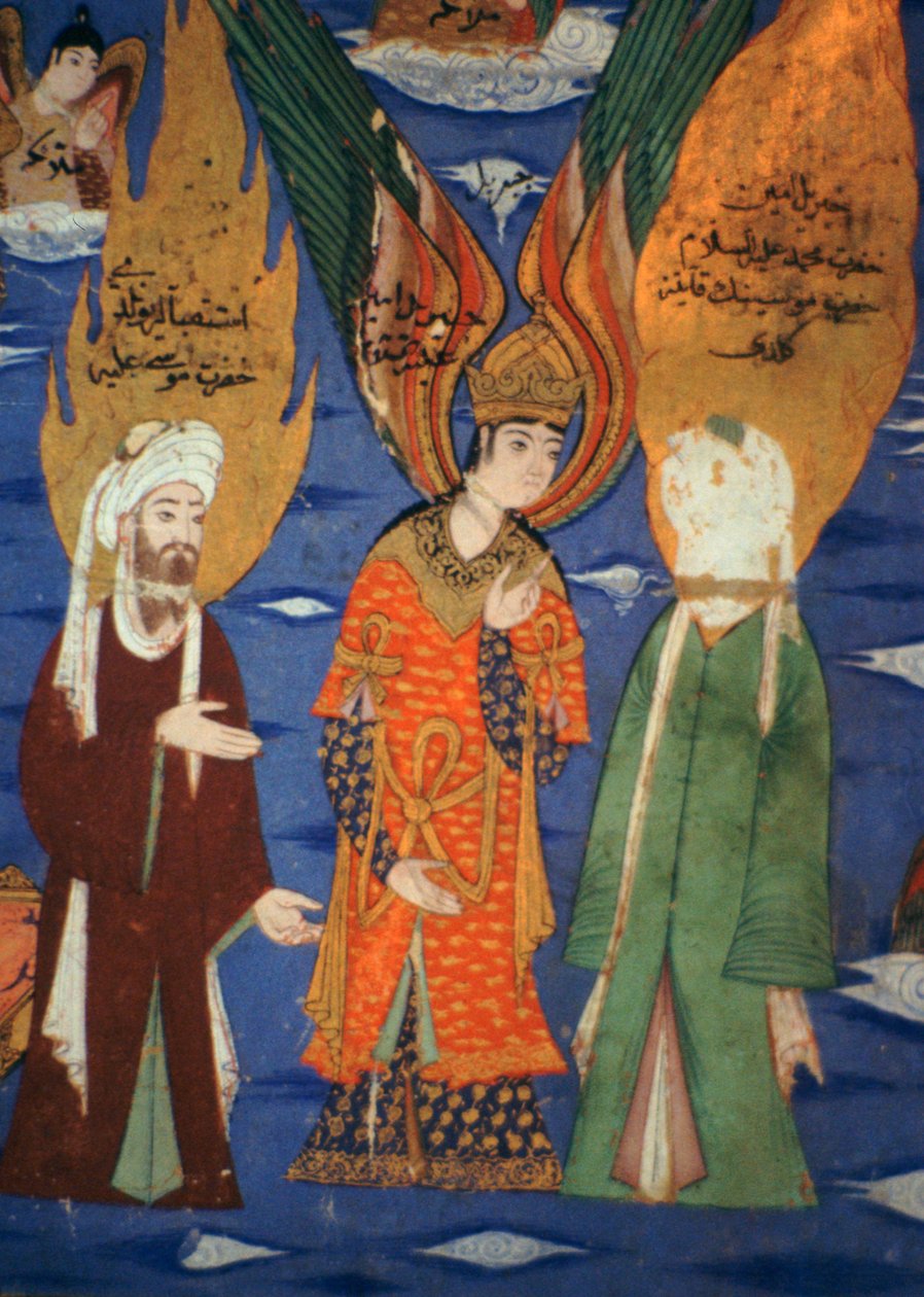 صورة النبي محمد وهو يصعد إلى الجنة ، القرن السادس عشر بواسطة غير معروف