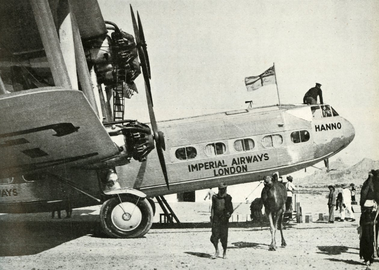 إمبريال إيرويز Handley-Page HP 42 ذات السطحين هانو ، جوادر ، بلوشستان ، c1931-c1940 1946. بواسطة غير معروف