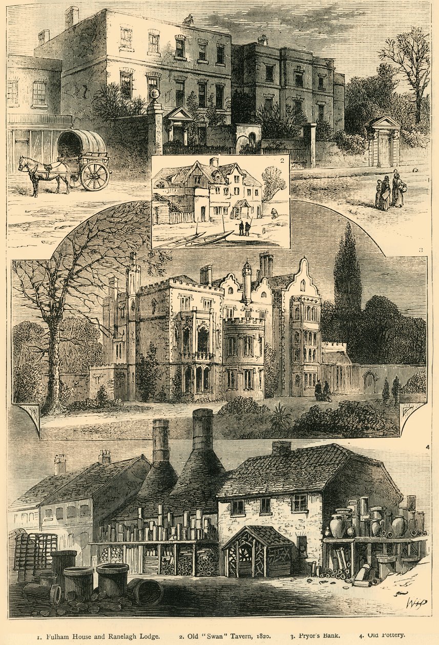 الدخول والخروج حول فولهام ، c1878. بواسطة غير معروف